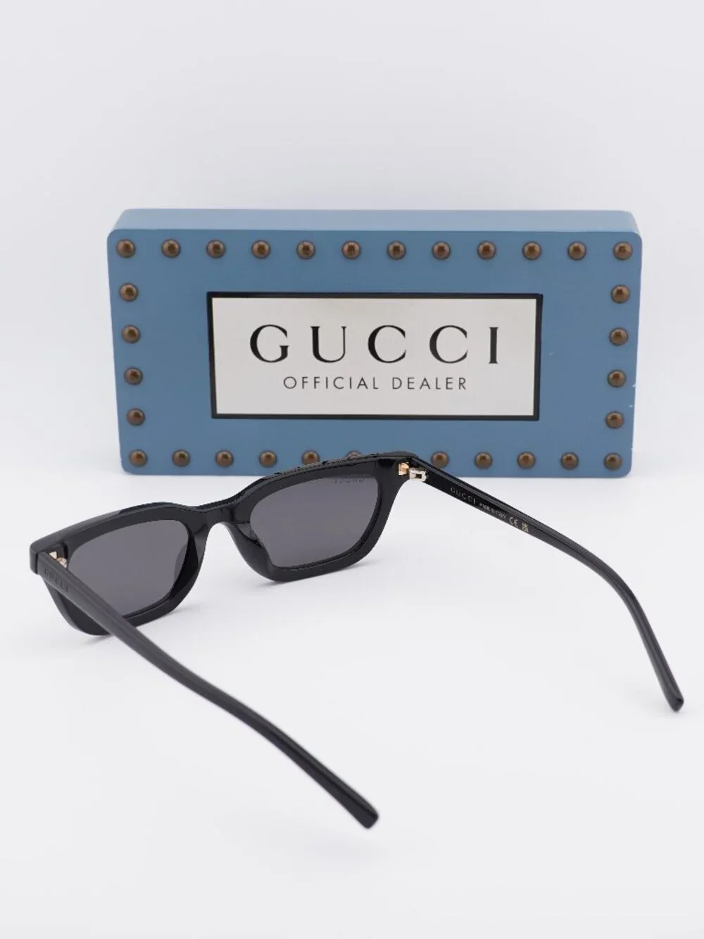 Gucci GG1944S 001 Rectangle Sunglasses - Black / Grey - Picture 5 of 12